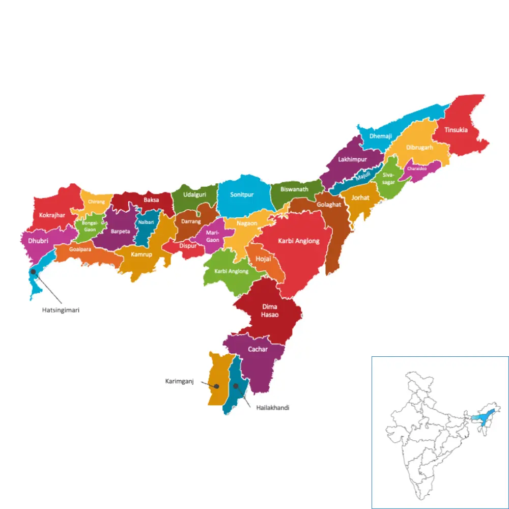 Map of Assam