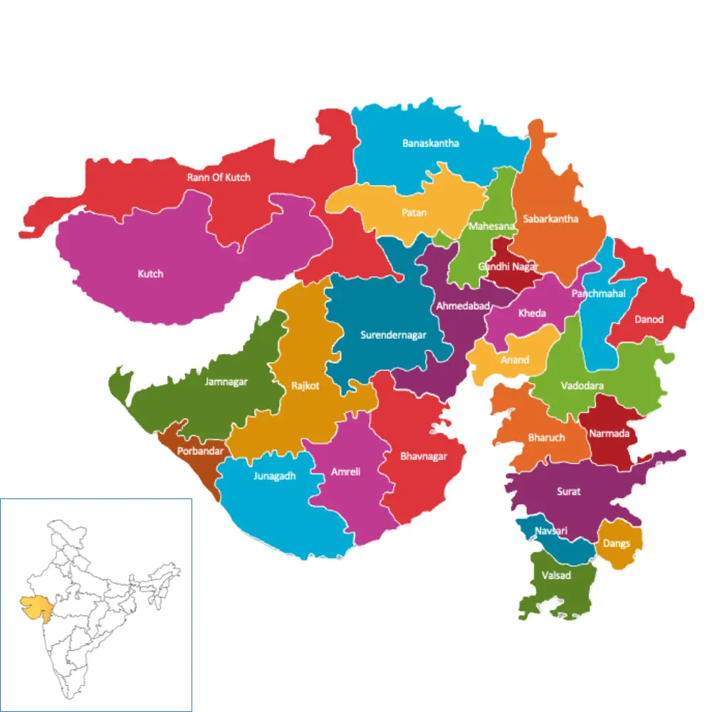 Map of Gujarat