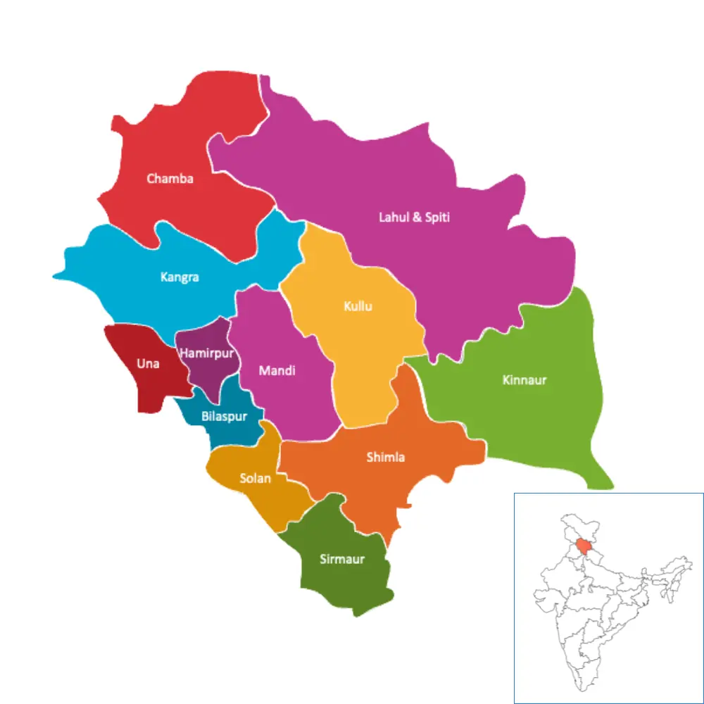 Map of Himachal Pradesh