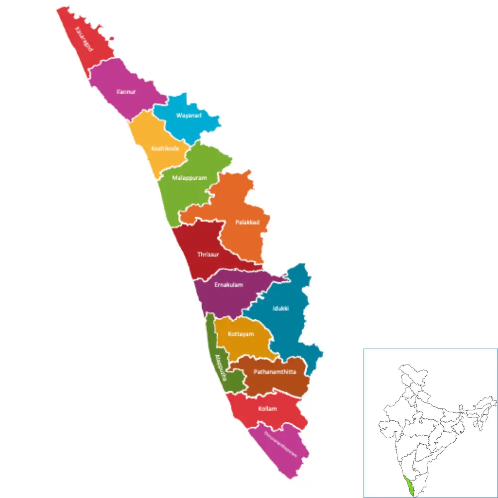 Map of Kerala