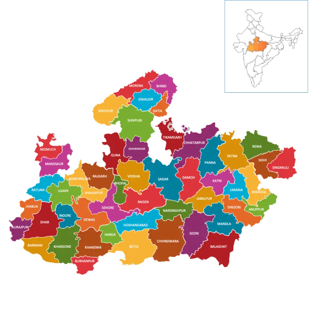 Map of Madhya Pradesh