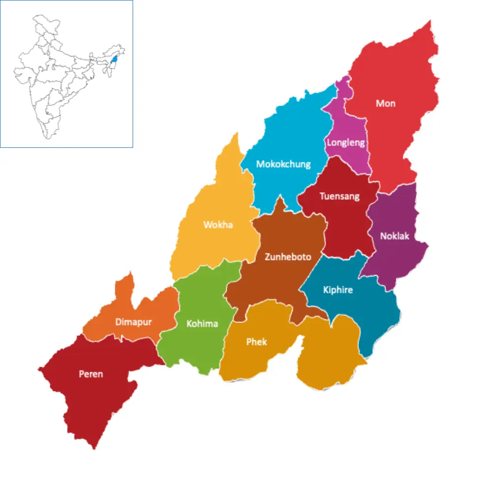 Map of Nagaland