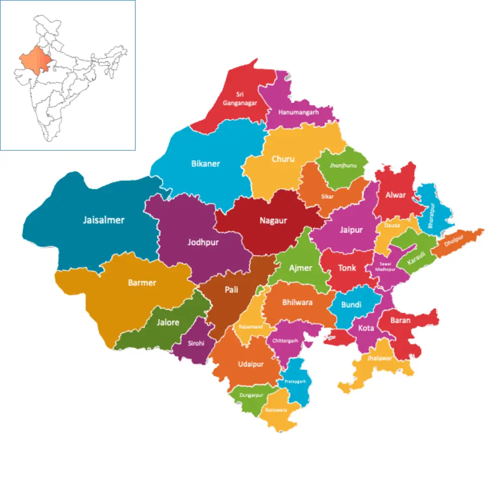Map of Rajasthan