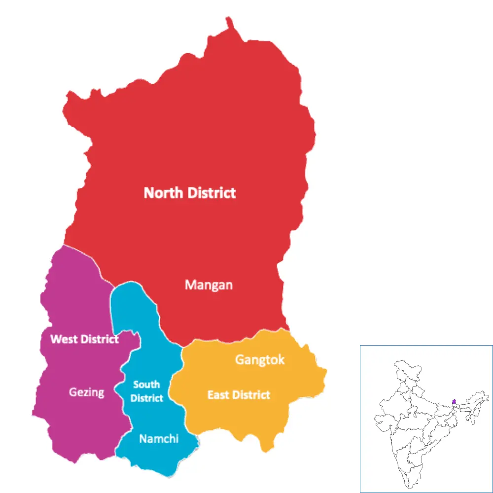 Map of Sikkim