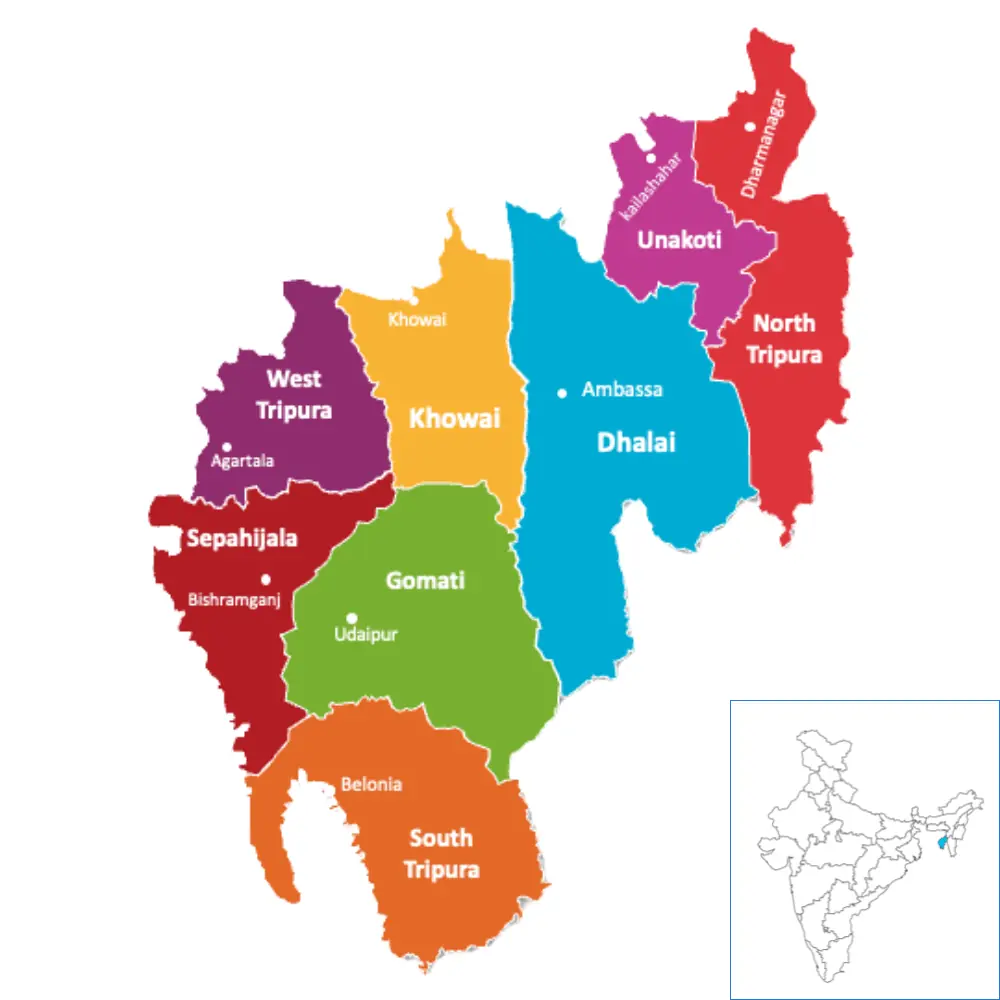 Map of Tripura