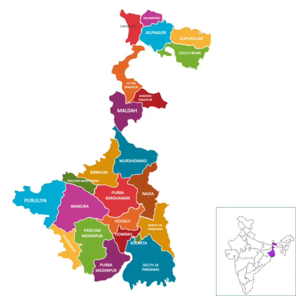 Map of West Bengal
